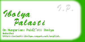 ibolya palasti business card